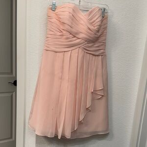 David’s Bridal light pink Strapless Dress